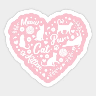 Cat Heart Sticker